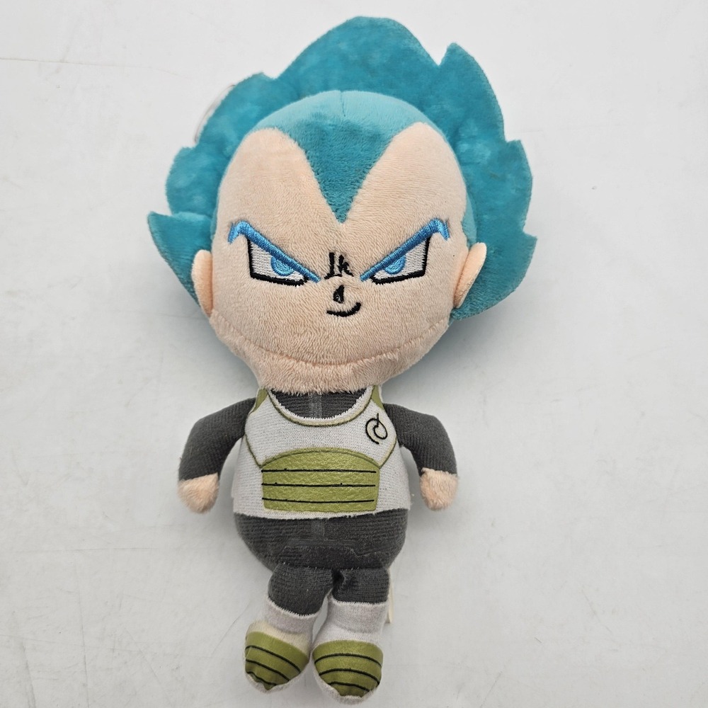 Dragon Ball Vegeta Plush Stuffed Toy Small Blue Hair Anime Cute Soft Washable